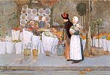 childe hassam At the Florist painting